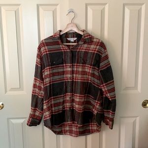 Old navy flannel plaid boyfriend shirt